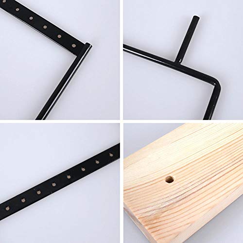 Organizador del sostenedor del pendiente, soporte del pendiente del organizador del pendiente del perno Soporte de la joyería de almacenamiento grande básico de metal y madera negro para colgar