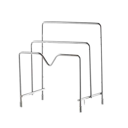 Organizadores de armario 3 capas Soportes de utensilios de cocina de acero inoxidable multifuncionales Tapa de la olla Soporte del estante Organizador Tabla de cortar Estante Estante de la despensa