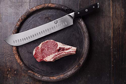 Orient Carbon Series - Cuchillo de cocina, acero carbono, 30cm Cimeter