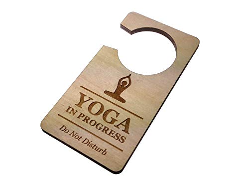ORIGIN Letrero de Madera para Puerta de Hotel, b&BS y lodges Do Not Disturb Yoga In Progress