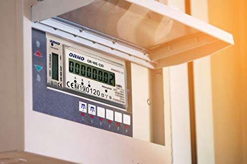 ORNO WE-520 Medidor De Consumo Electrico Trifásica Con Certificado MID 0.25A - 80A, 230v/400v, 50/60hz, 800 Imp/kwh