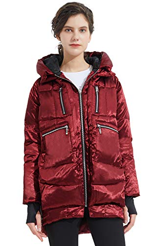 Orolay Chaqueta de plumón con Capucha para Mujer Winered M
