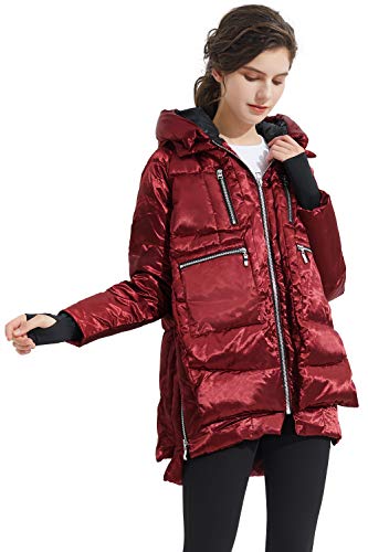 Orolay Chaqueta de plumón con Capucha para Mujer Winered M