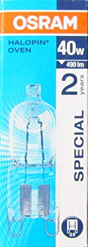 OSRAM 66740 Bombilla, G9, 40 watts, Trasparente, 1 Unidad