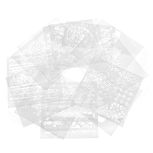 OTOTEC - Juego de 13 plantillas de dibujo para pared, diseño de flores