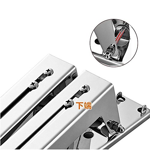 OTTOCASA Soporte de Montaje de Microondas(con Gancho) en Acero Inoxidable/Soporte de Estante Multifuncional Plegable Ajustable con Gancho en Aluminio de Espacio para Cocina (Pilones)