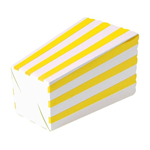 Ouinne Cajas de Palomitas, 24PCS Popcorn Boxes Maíz Envases del Sostenedor Cajas de Cartón de Bolsas de Papel para el Partido (Amarillo)