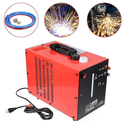 OUKANING Máquina Enfriadora de Agua de Soldador 10L WRC-300A 220V 370W Tanque de Agua de Enfriamiento de Soldadura Rojo / Azul