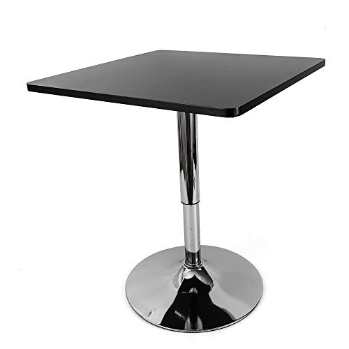 OUKANING Mesa de Bar Altura Ajustable Diseño Simple Cocina Cuadrada Mesa de Desayuno para el hogar Bar Barra de Bar Pub Mesa Superior de MDF