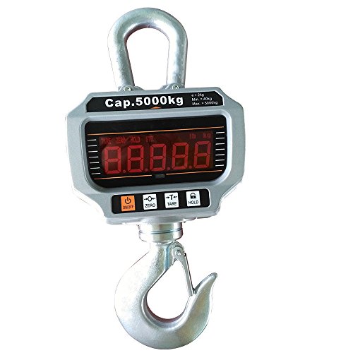 OUKANING OCS-T 5000KG Patalla LED Inteligente Báscula Electrónica Digital Portátil con Gancho Resistente Crane Escala Industrial