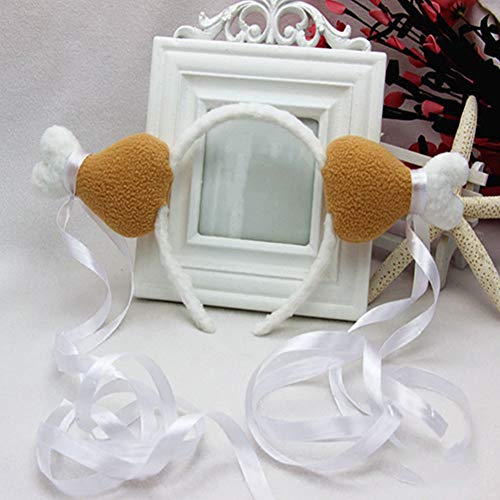 Ouken Diseño Pollo Pavo palillo de Pollo Diadema de Encaje Creativo Pelo de la Pierna del aro de la Novedad de la Banda de Pelo Divertido para 1pc Fiesta de Navidad de Acción de Gracias de Halloween