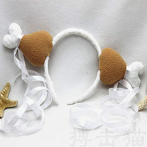 Ouken Diseño Pollo Pavo palillo de Pollo Diadema de Encaje Creativo Pelo de la Pierna del aro de la Novedad de la Banda de Pelo Divertido para 1pc Fiesta de Navidad de Acción de Gracias de Halloween