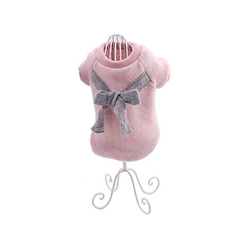 Ouken Lindo Perro suéter Mascota Chaleco arnés Cachorro Punto Polar Abrigo Ropa Caliente Chaleco a Prueba de Viento Ropa para Perros pequeños Mascotas Rosa-tamaño Meddium