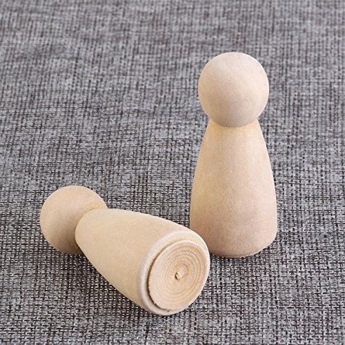 OULII 10pcs BRICOLAJE clavija de madera en blanco llano muñecas novia figuras Toppers de pastel de boda decoración de la Navidad