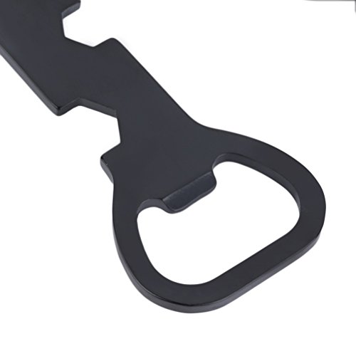 OULII Abrelatas mariposa cuchillo estilo botella abridor Metal cerveza barra de suministros (negro)
