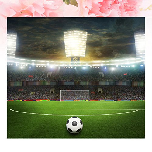 OULII Fondos Fotográficos Campo de Fútbol Copa Mundial para Estudio Fotógrafo Profesional Fondo de Pared 90x150cm