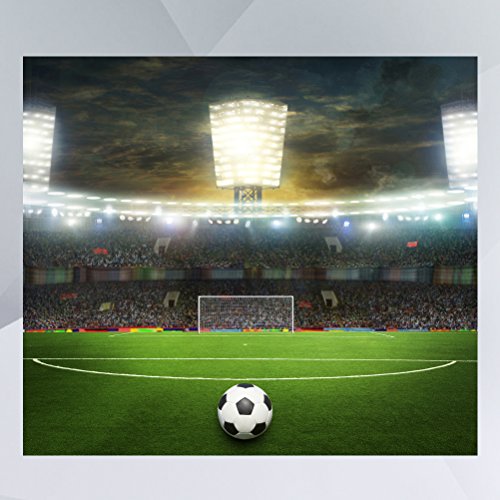 OULII Fondos Fotográficos Campo de Fútbol Copa Mundial para Estudio Fotógrafo Profesional Fondo de Pared 90x150cm