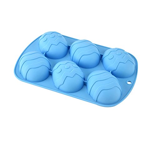 ounona huevos de Pascua molde de silicona chocolate candy molde con forma de huevo molde para hornear utensilios para hornear molde verde