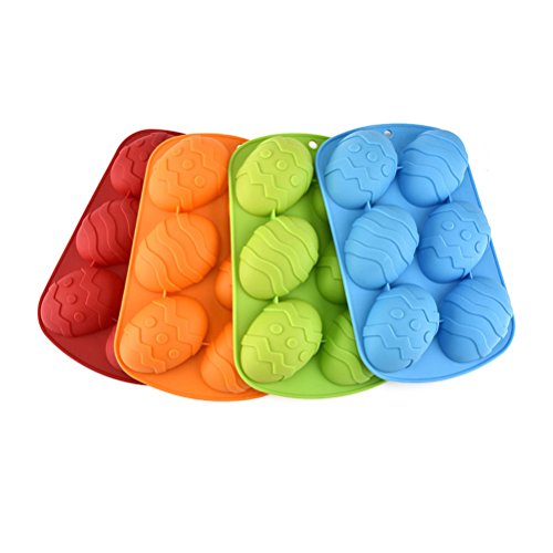 ounona huevos de Pascua molde de silicona chocolate candy molde con forma de huevo molde para hornear utensilios para hornear molde verde
