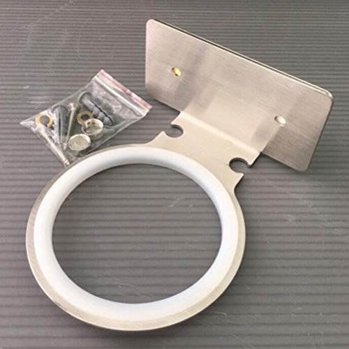 OUNONA Soporte de Secador de Pelo de Acero Inoxidable Titular de Pared Organizador de Baño 304 (Plata)