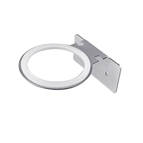 OUNONA Soporte de Secador de Pelo de Acero Inoxidable Titular de Pared Organizador de Baño 304 (Plata)