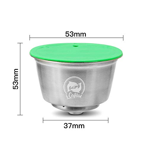 OurLeeme Cápsula Reutilizable de café, Cápsulas Reutilizable para Dolce Gusto, taza de filtro de café reutilizable de acero inoxidable para Nespresso Dolce Gusto para café fragante (Cápsula de café)