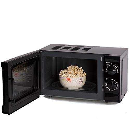 Oursson Microondas 20MWS-706M/B, 20 Litros, 700 Vatios, Color negro, Garantía de 4 años