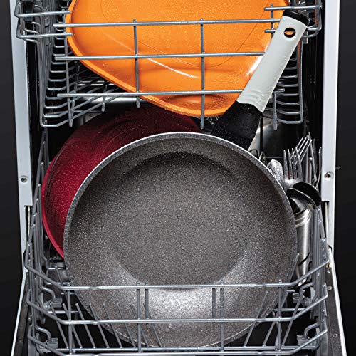 Oursson Sartén Wok de Ceramica con Recubrimiento ROCK, Antiadherente, Todo Tipo de Fuegos: Inducción, Gas, Eléctrico y Cerámica, PW2803P/IV (28cm Wok)