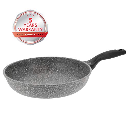 Oursson Sartén Wok de Inducción Antiadherente, 5 años de garantía, Korea Wok, Granito, Piedra, (Sartén 28 cm)