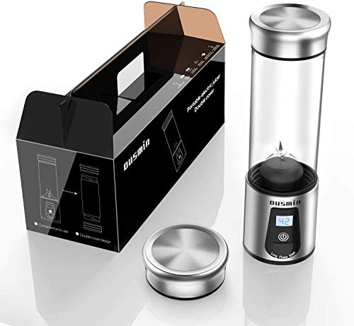 OUSMIN licuadora portátil recargable por USB, vaso exprimidor para batidos y batidos, 450 ml, batidora de frutas de mano, batidora de hielo personal para el hogar/oficina/deportes/viajes/al aire libre