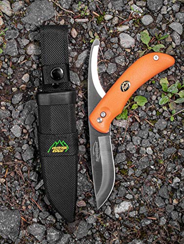 OUTDOOR EDGE Swing Blaze Cuchillo de Hoja Fija Unisex Adultos, Naranja/Gris, 90 mm