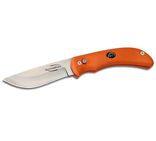 OUTDOOR EDGE Swing Blaze Cuchillo de Hoja Fija Unisex Adultos, Naranja/Gris, 90 mm