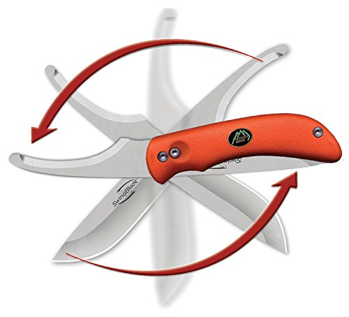 OUTDOOR EDGE Swing Blaze Cuchillo de Hoja Fija Unisex Adultos, Naranja/Gris, 90 mm