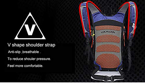 OUTDOOR LOCAL LION 18L Mochila Deportes al Aire Libre de Senderismo Excursion Multifuncional Ciclismo Mochila Impermeable de Nylon para Unisex,Negro