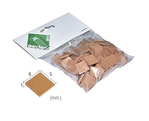 Outletdelocio. Aedes 2212. Piezas de Ceramica para Hacer tejados en construcciones de Miniatura. Color Rojo. Bolsa de 300 Unidades