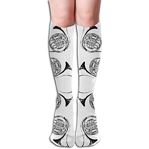 ouyjian Long Socks French Horn Quartet Compression Socks for Men & Women Fashion Over The Knee High Socks trend 3265