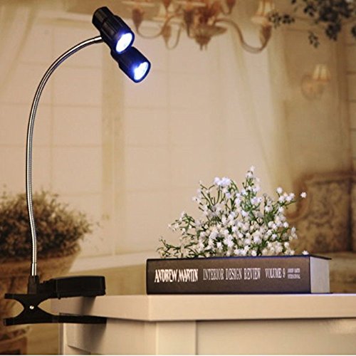 Owikar - Lámpara LED de lectura, para barbacoa o mesa, giratoria a 360 grados, ajustable, para el aire libre