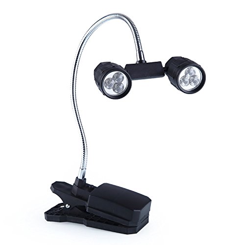 Owikar - Lámpara LED de lectura, para barbacoa o mesa, giratoria a 360 grados, ajustable, para el aire libre