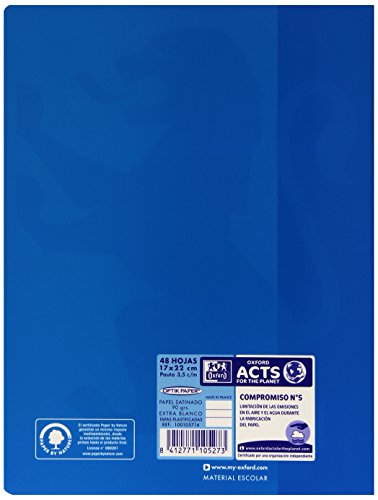 Oxford 736637 - Libreta A5, 48 hojas, pauta 3.5 mm, multicolor