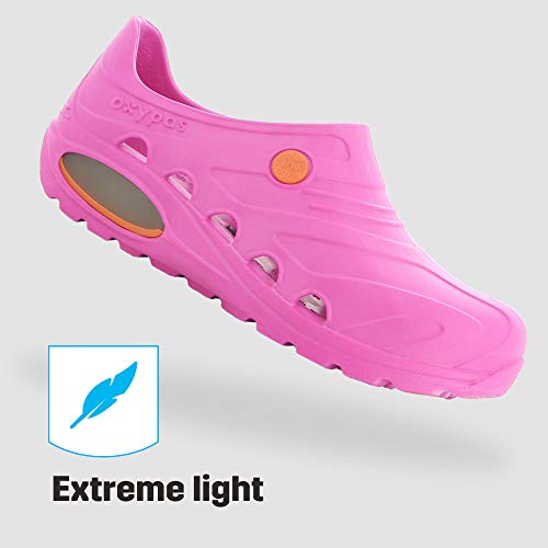 Oxypas oxyvaj4001fux Oxyva - Slip On SRC cómodo zuecos, 39/40 EU, Pink