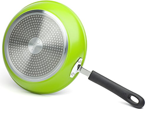 Ozeri Green Earth - Sartén antiadherente de cerámica texturizada con textura, 100% libre de PTFE y PFOA, cerámica, Verde, 0,20 m (8 pulgadas)