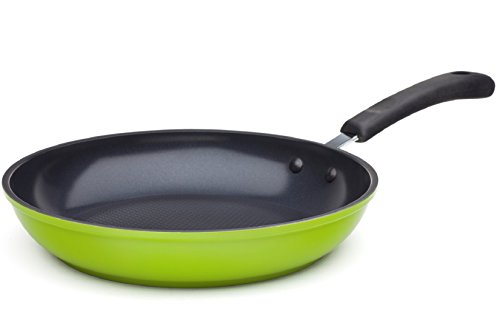 Ozeri Green Earth - Sartén antiadherente de cerámica texturizada con textura, 100% libre de PTFE y PFOA, cerámica, Verde, 0,20 m (8 pulgadas)