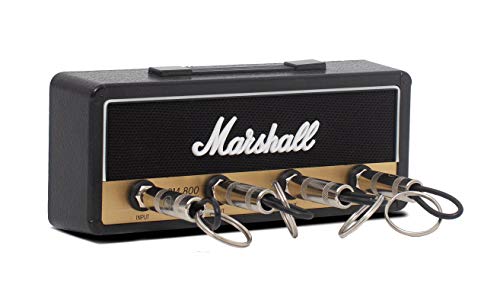 P Pluginz Marshall JCM800 Estándar Jack estante montado en la pared V2.0- amplificador de guitarra titular de la clave Incluye 4 Guitarra Plug llaveros y kit de montaje en pared