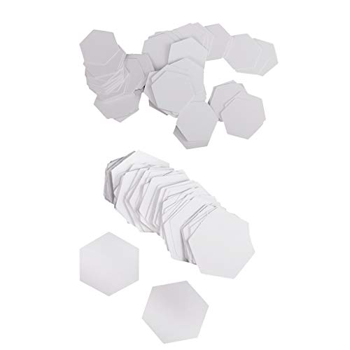 P Prettyia 200 Pedazos Plantilla de Bordado Regla Patchwork Papel Hexágono Placa de Costura, 8mm 10mm