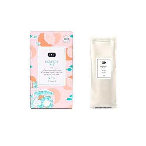 P & T Perfect Day, Daily Box Twin Pack, Master Blend de Té Blanco Orgánico en Hebra a Granel, Mezcla de Té Blanco Chino con Frutas y Flores, 2 Daily Box (100g / 3,5oz)