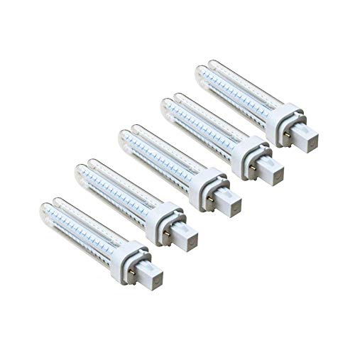 Pack 5 Bombillas Aigostar 183646 LED PLC 2U 12W Bombilla LED Maiz G24 6400K [Clase de eficiencia energética A+]