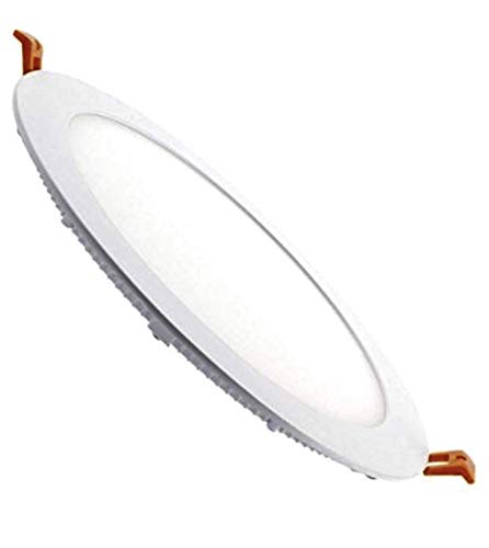 Pack 5x Panel LED redondo plano, 18W. Color Blanco Frío (6500K). 1600 lumenes. Driver incluido. Corte standard 200mm.