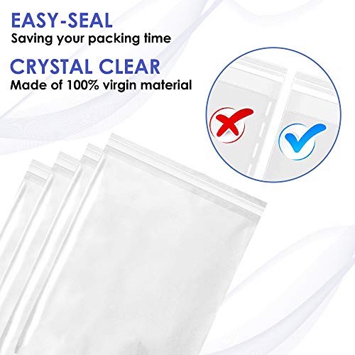 Pack de 100 bolsas de celofán transparente A3. Ajuste cómodo para ilustraciones y fotos A3. Sellado de 30 mm y 40 micrones