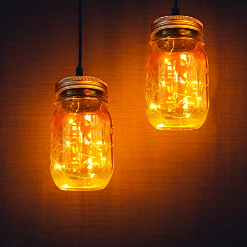 Pack de 3 luces solares Mason Jar Lid - Navidad, batería, guirnalda de luces LED, vaso, luz solar para exterior, jardín, Halloween, casa, fiesta, boda, decoración (sin bote)