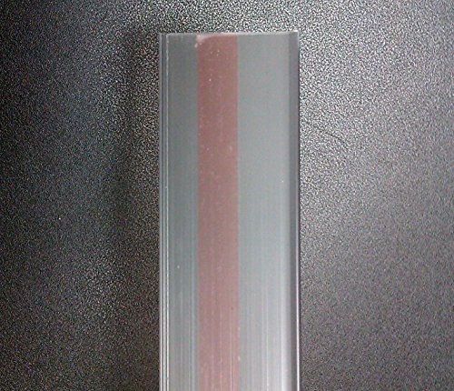Pack de 50 portaprecios con adhesivo a 1 metro para etiquetas de 30mm . Color transparente.